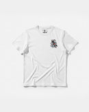 Camiseta Skater Cat Pocket Front Regular Basic Blanco