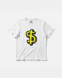 Camiseta Money Money Big Front Regular Basic Blanco