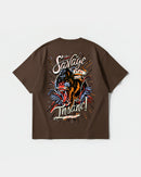 Camiseta The Savage Big Back Oversize Basic Marron