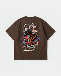 Camiseta The Savage Big Back Oversize Basic Marron