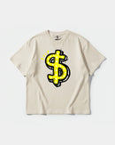 Camiseta Money Money Big Front Oversize Basic Beige