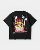 Camiseta The Surfer Beat Big Back Oversize Basic Negro