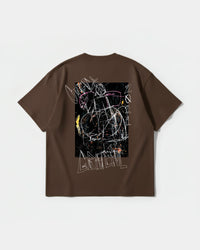 Camiseta Cubica Grateful Big Back Oversize Basic Marron