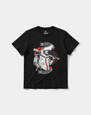 Camiseta Baseball Shark Big Front Regular Basic Negro