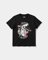 Camiseta Baseball Shark Big Front Regular Basic Negro