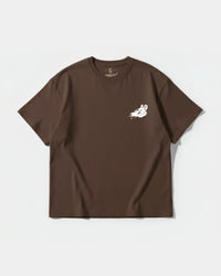 Camiseta Crazy Mouse Pocket Front Oversize Basic Marron