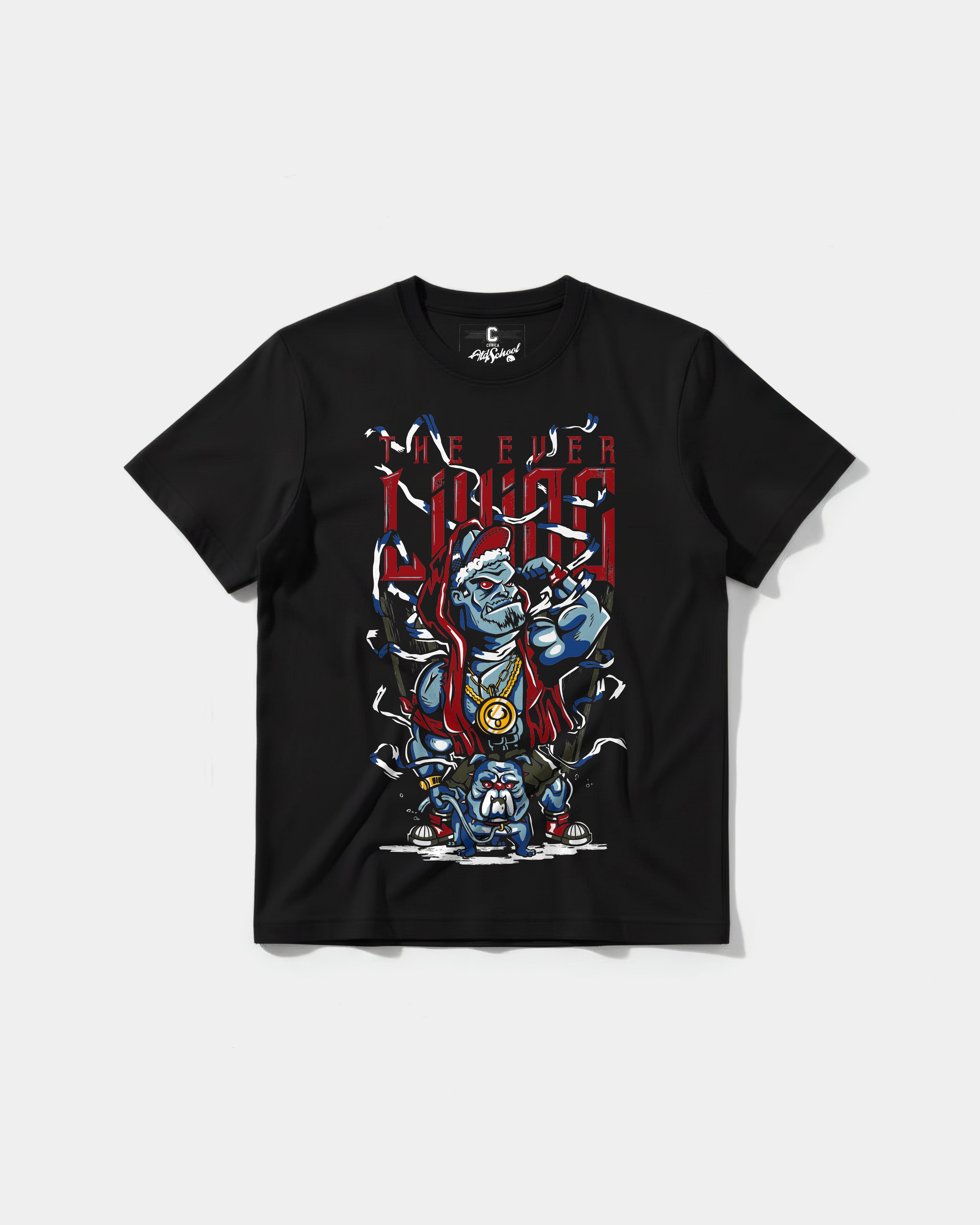 Camiseta Mummra Big Front Regular Basic Negro