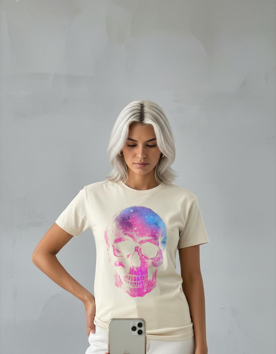 Modelo mide 1,64m y usa talla S