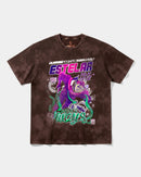 Camiseta Cubica Estelar Big Front Oversize Acid Marron