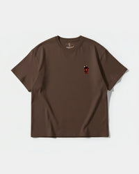 Camiseta Ungaunga Solo Pocket Front Oversize Basic Marron