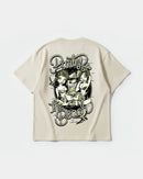 Camiseta Party On Pocket Front Oversize Basic Beige