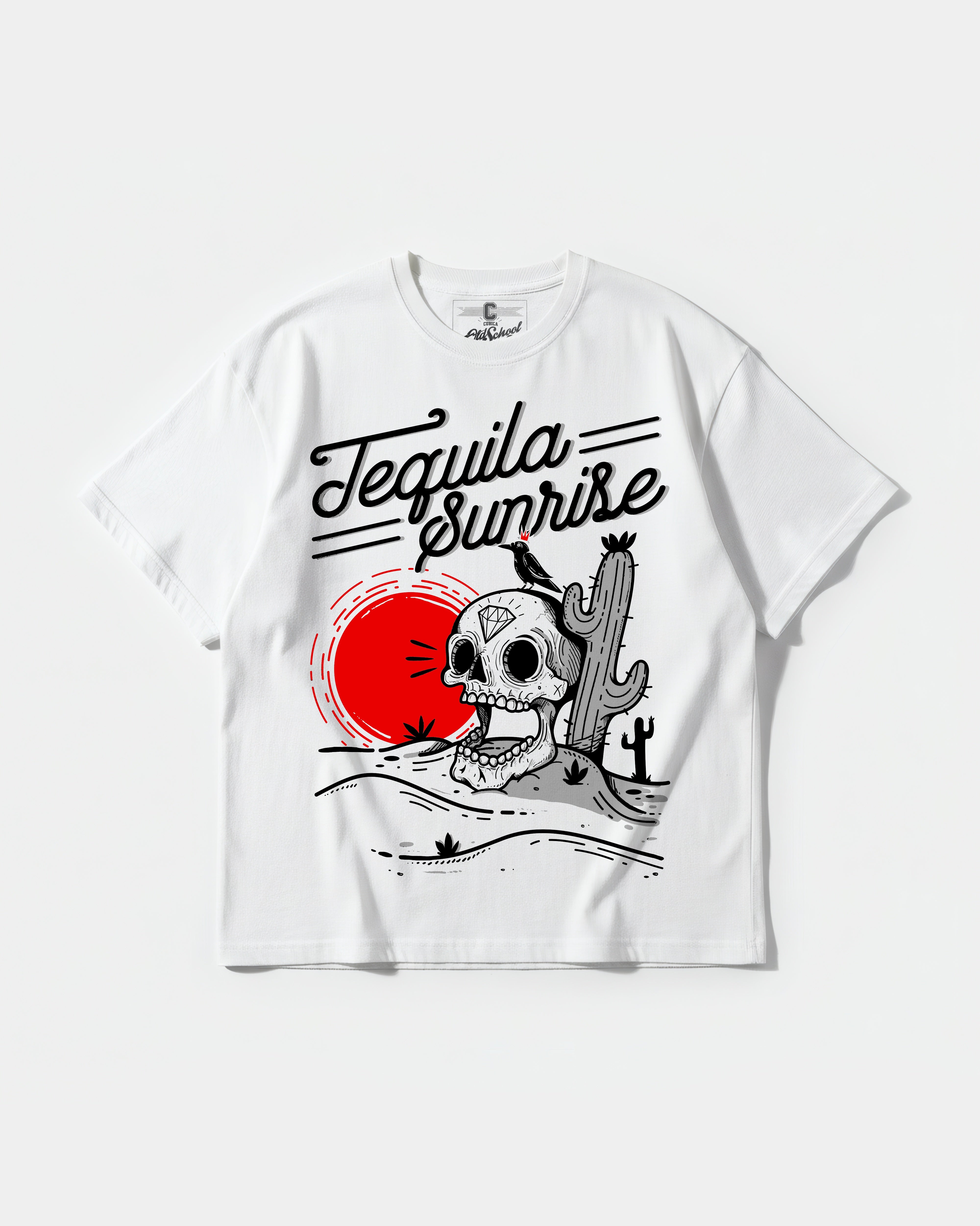 Camiseta Tequila Sunrise Big Front Oversize Basic