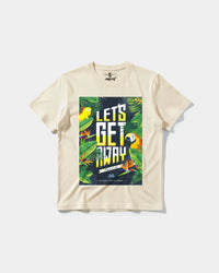 Camiseta Let S Get Away Big Front Regular Basic Beige