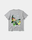 Camiseta Life Begins Big Back Regular Basic Gris