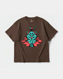 Camiseta Oso Con Gorro Big Front Oversize Basic Marron