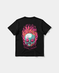Camiseta Rise In Hell Pocket Front Regular Basic Negro