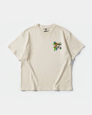 Camiseta Tiger Skull Pocket Front Oversize Basic Beige