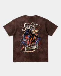 Camiseta The Savage Big Back Oversize Acid Marron