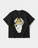 Camiseta Iluminati Hand Big Front Oversize Basic Negro