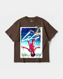 Camiseta Life Is Pleasant Big Front Oversize Basic Marron
