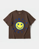 Camiseta Siempre Sonrie Pocket Front Oversize Basic Marron