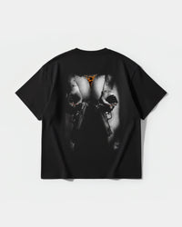 Camiseta Woman Gun Big Back Oversize Basic Negro
