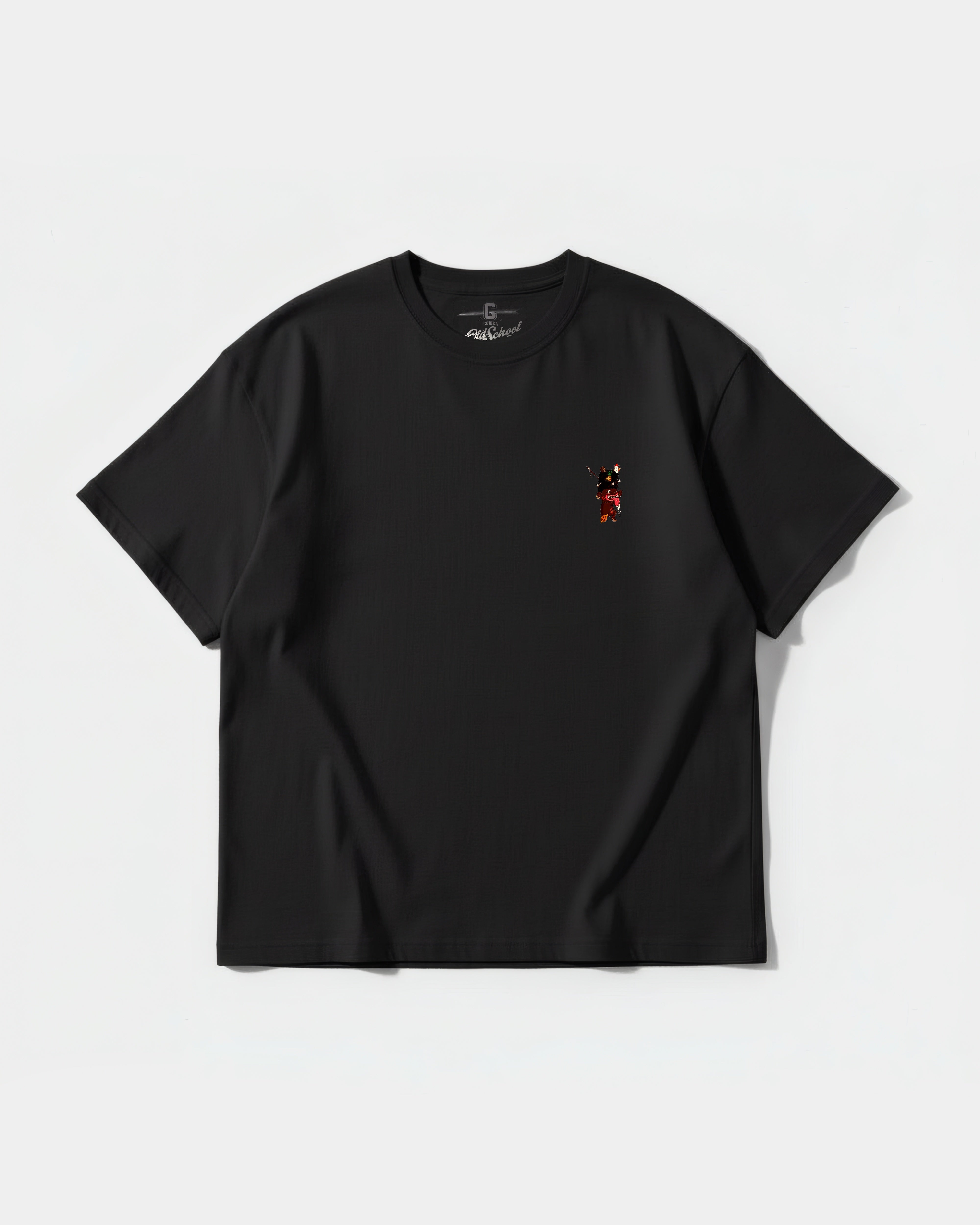 Camiseta Ungaunga Lengua Pocket Front Oversize Basic Negro