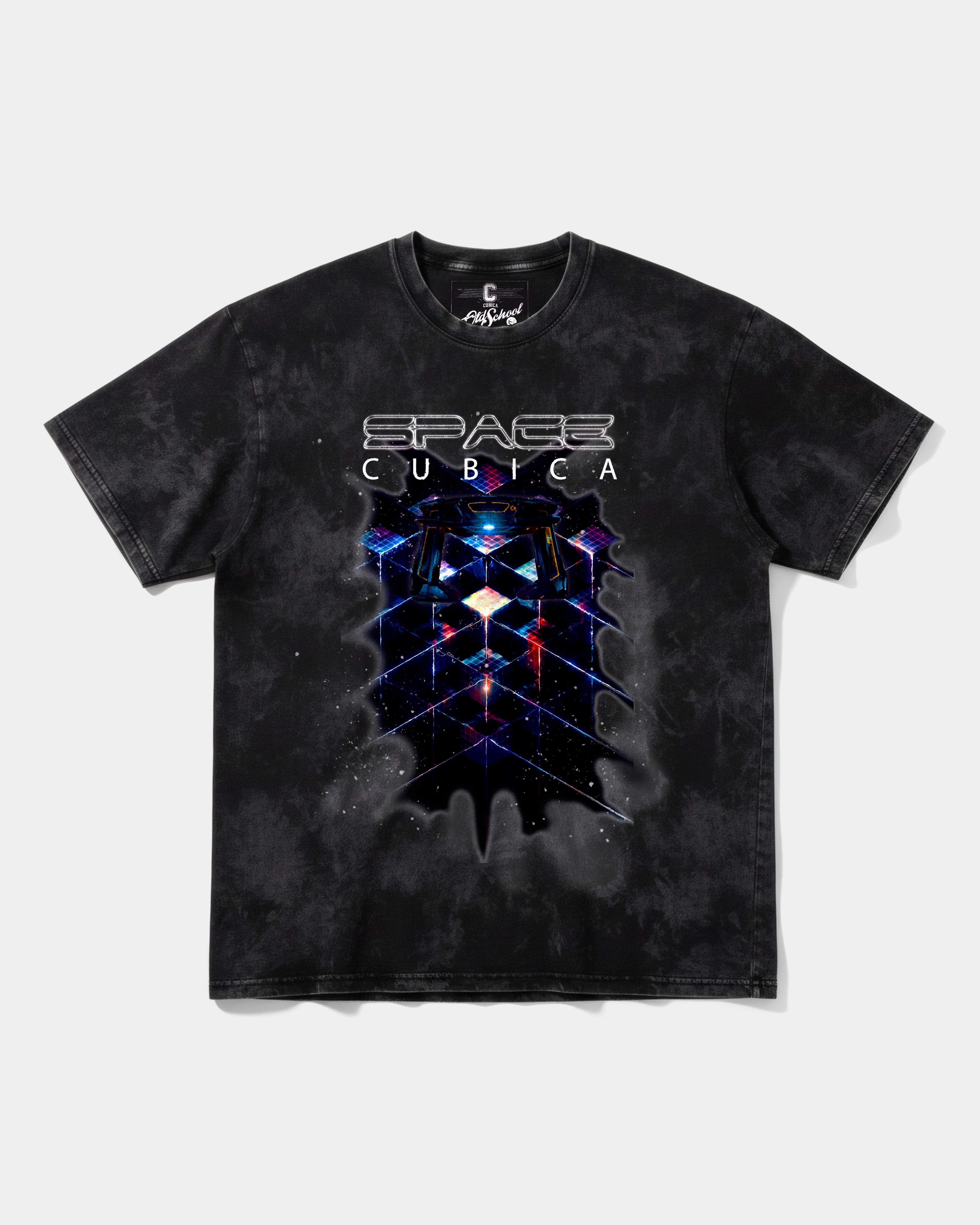 Camiseta Cubica Space Big Front Oversize Acid
