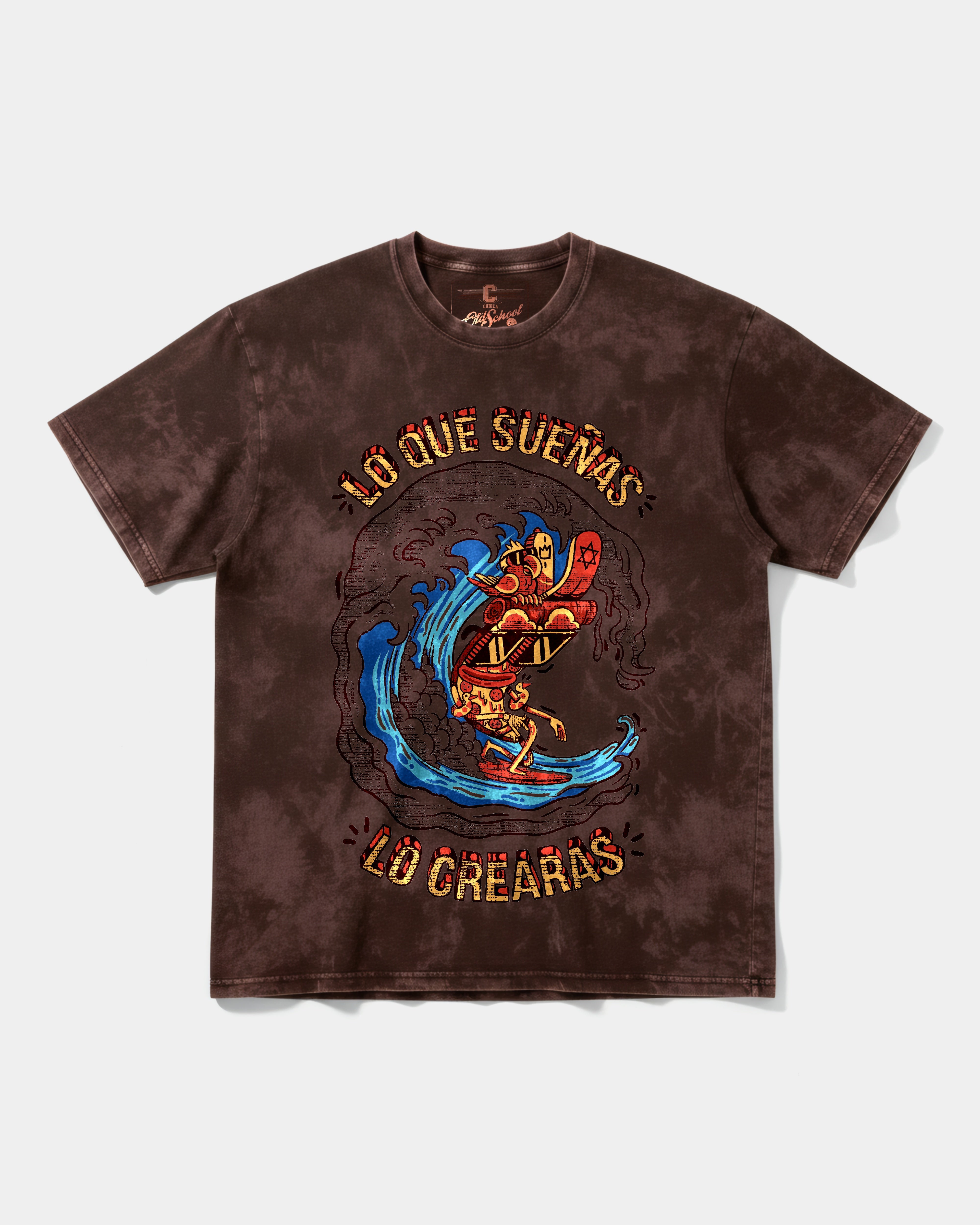 Camiseta Pizza Surf Big Front Oversize Acid
