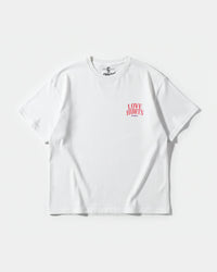 Camiseta Cubica Love Hurts Pocket Oversize Blanco