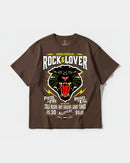 Camiseta Rock And Lover Big Front Oversize Basic Marron