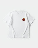 Camiseta Punk Leopard Pocket Front Oversize Basic Blanco