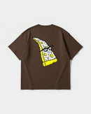 Camiseta Pizza Geek Big Back Oversize Basic Marron