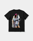 Camiseta Robot Girl Big Back Regular Basic Negro