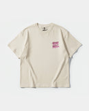Camiseta Rise In Hell Pocket Front Oversize Basic Beige