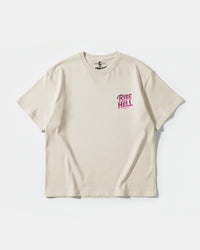 Camiseta Rise In Hell Pocket Front Oversize Basic Beige