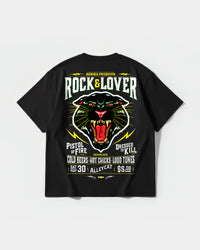 Camiseta Rock And Lover Big Back Oversize Basic Negro