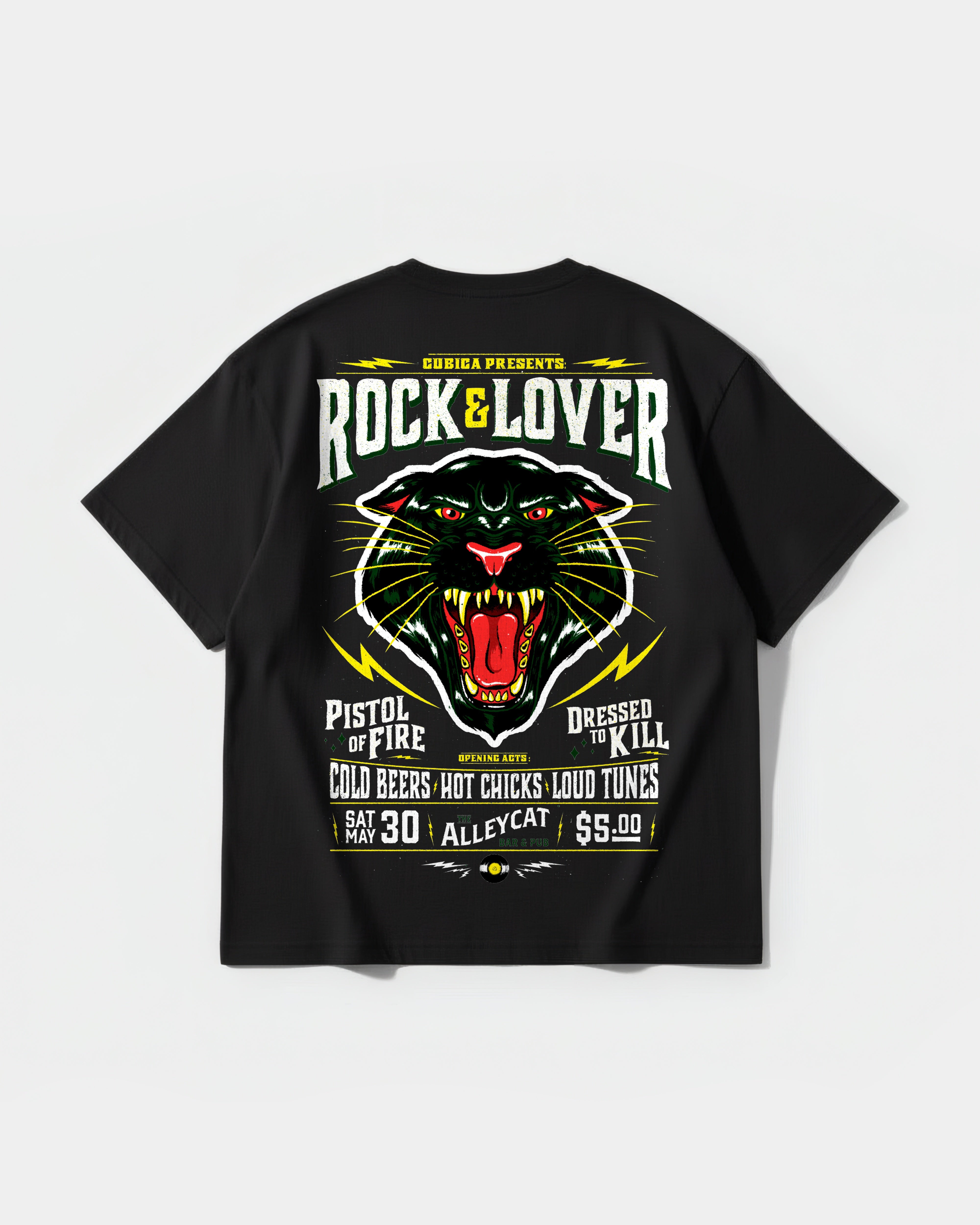 Rock And Lover Big Back Oversize Basic T-shirt