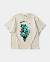 Camiseta Calentura Oso Polar Big Front Oversize Basic Beige