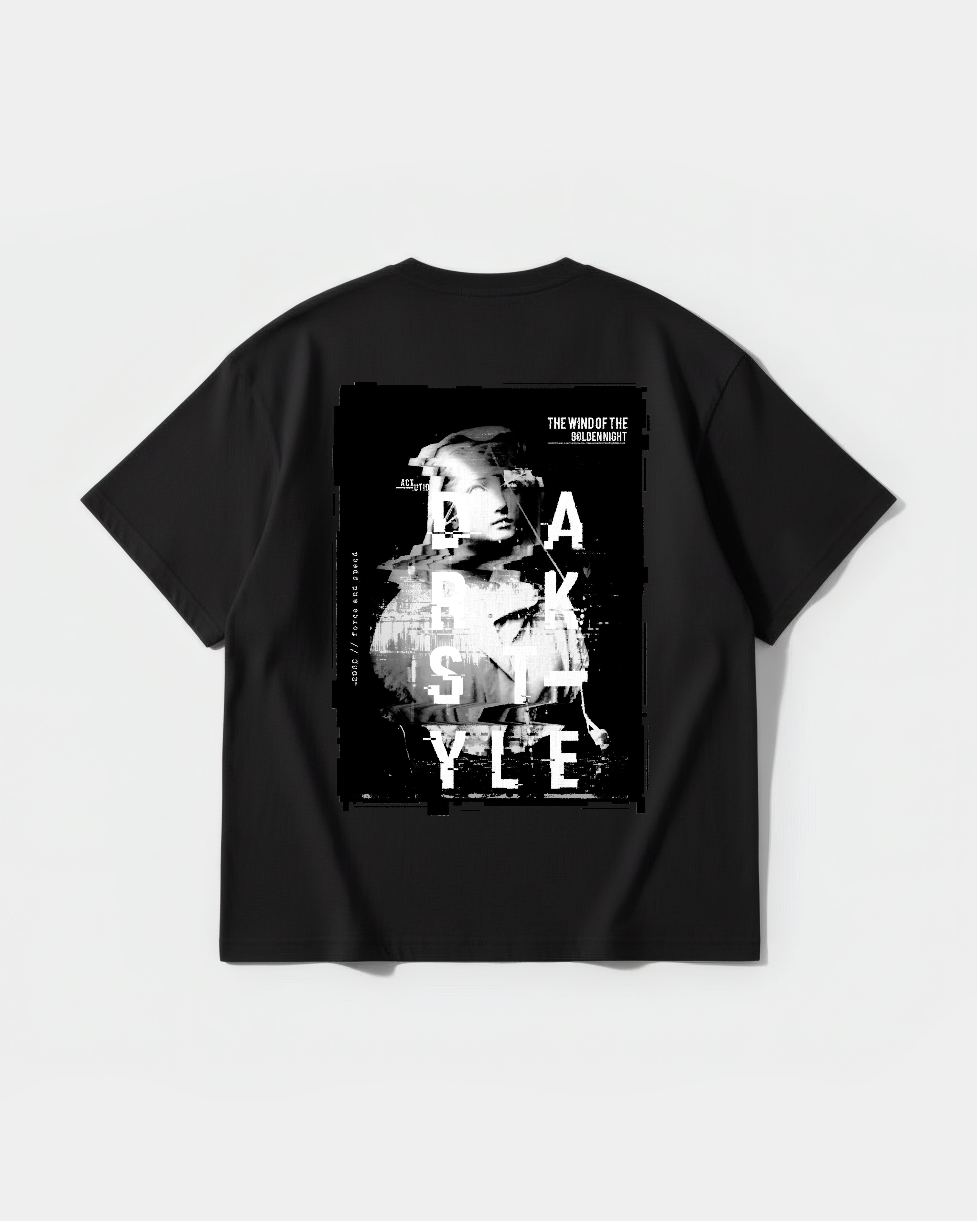 Golden Night Big Back Oversize Basic T-shirt