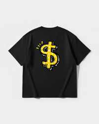 Camiseta Money Money Big Back Oversize Basic Negro
