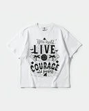 Camiseta You Must Live Big Front Oversize Basic Blanco