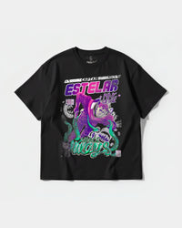 Camiseta Cubica Estelar Big Front Oversize Basic Negro