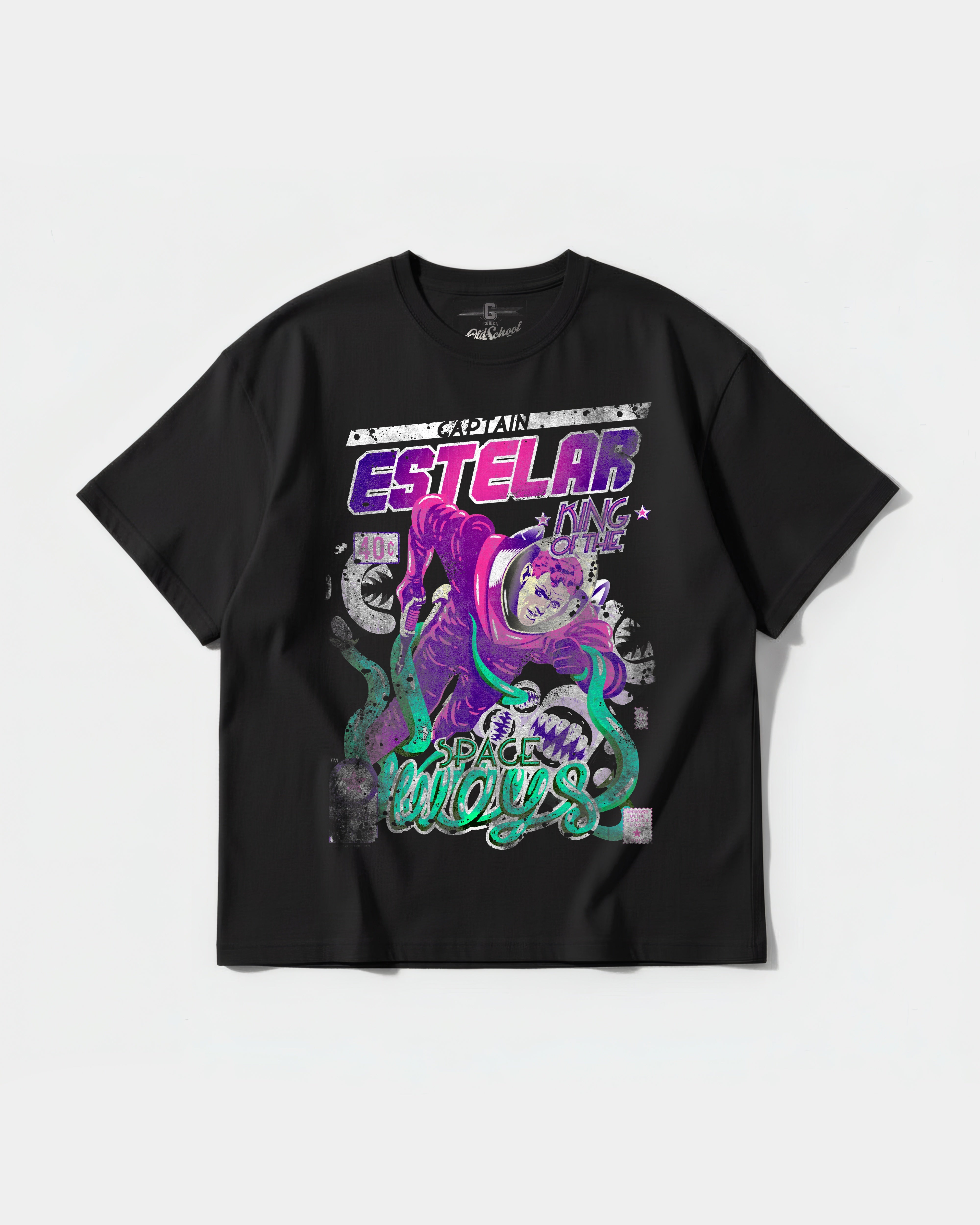 Camiseta Cubica Estelar Big Front Oversize Basic