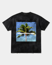 Camiseta Ocean Is Calling Big Back Oversize Acid Negro