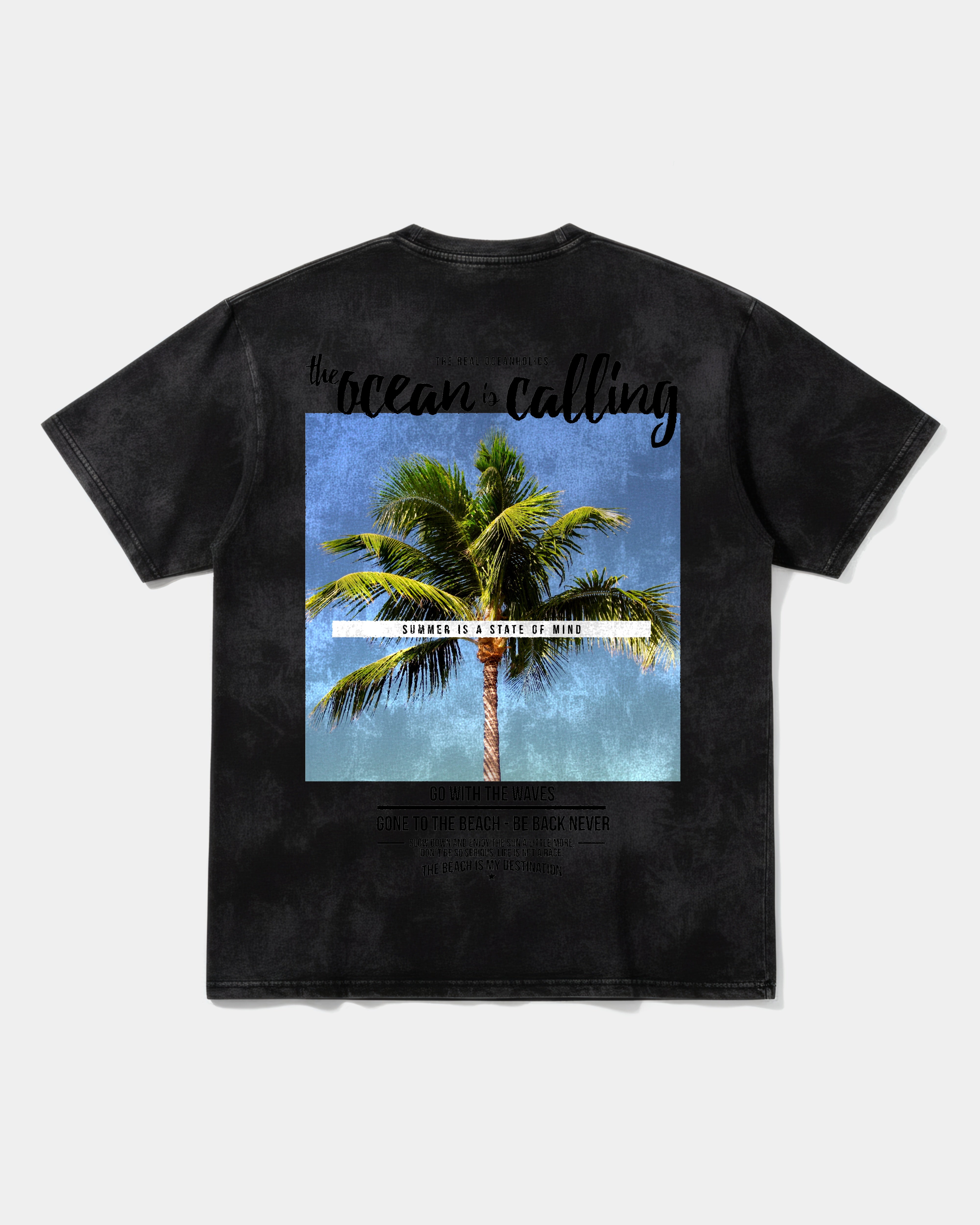 Camiseta Ocean Is Calling Big Back Oversize Acid