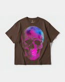 Camiseta Space Skull Big Front Oversize Basic Marron
