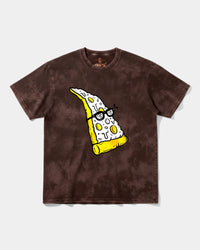 Camiseta Pizza Geek Big Front Oversize Acid Marron