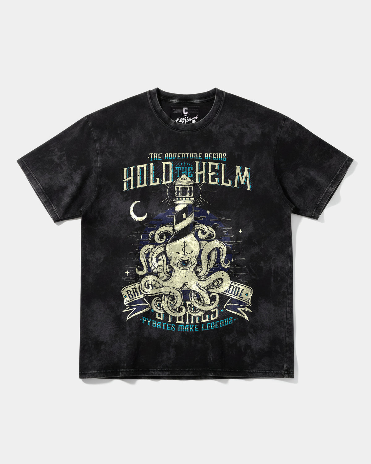 Hold The Helm Big Front Oversize Acid T-Shirt
