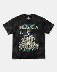Camiseta Hold The Helm Big Front Oversize Acid Negro
